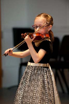 Playing violin