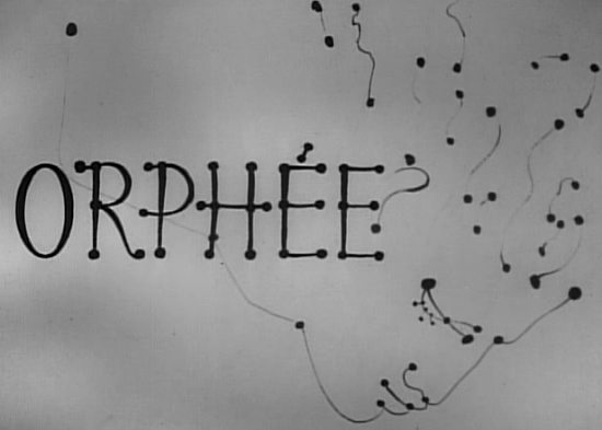 Title sequence in Orphee